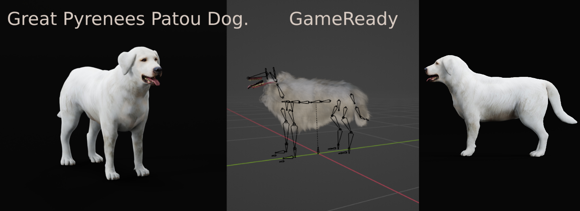 Great Pyrenees Patou Dog - FlippedNormals