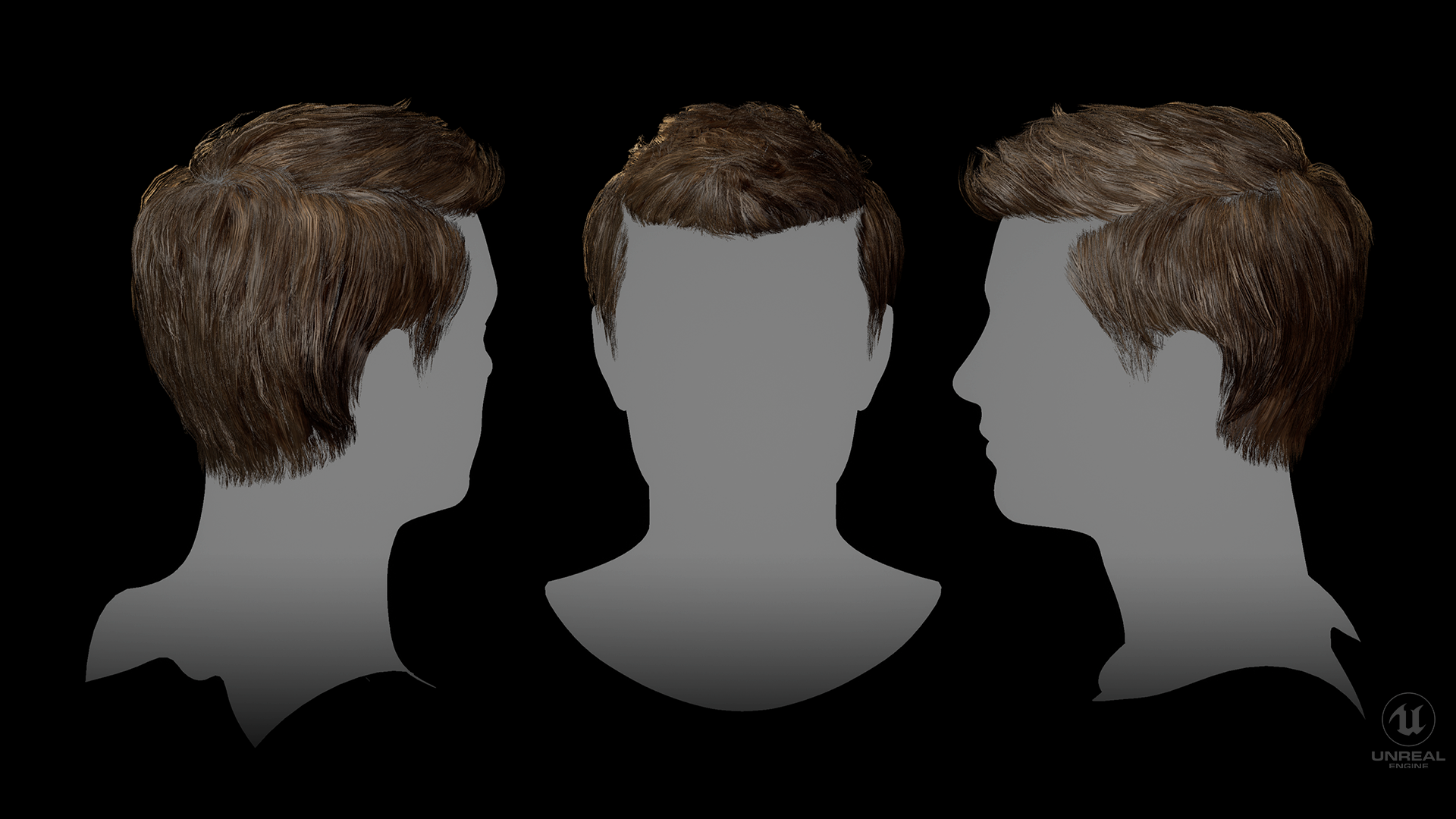 Low Poly Hair Asset 