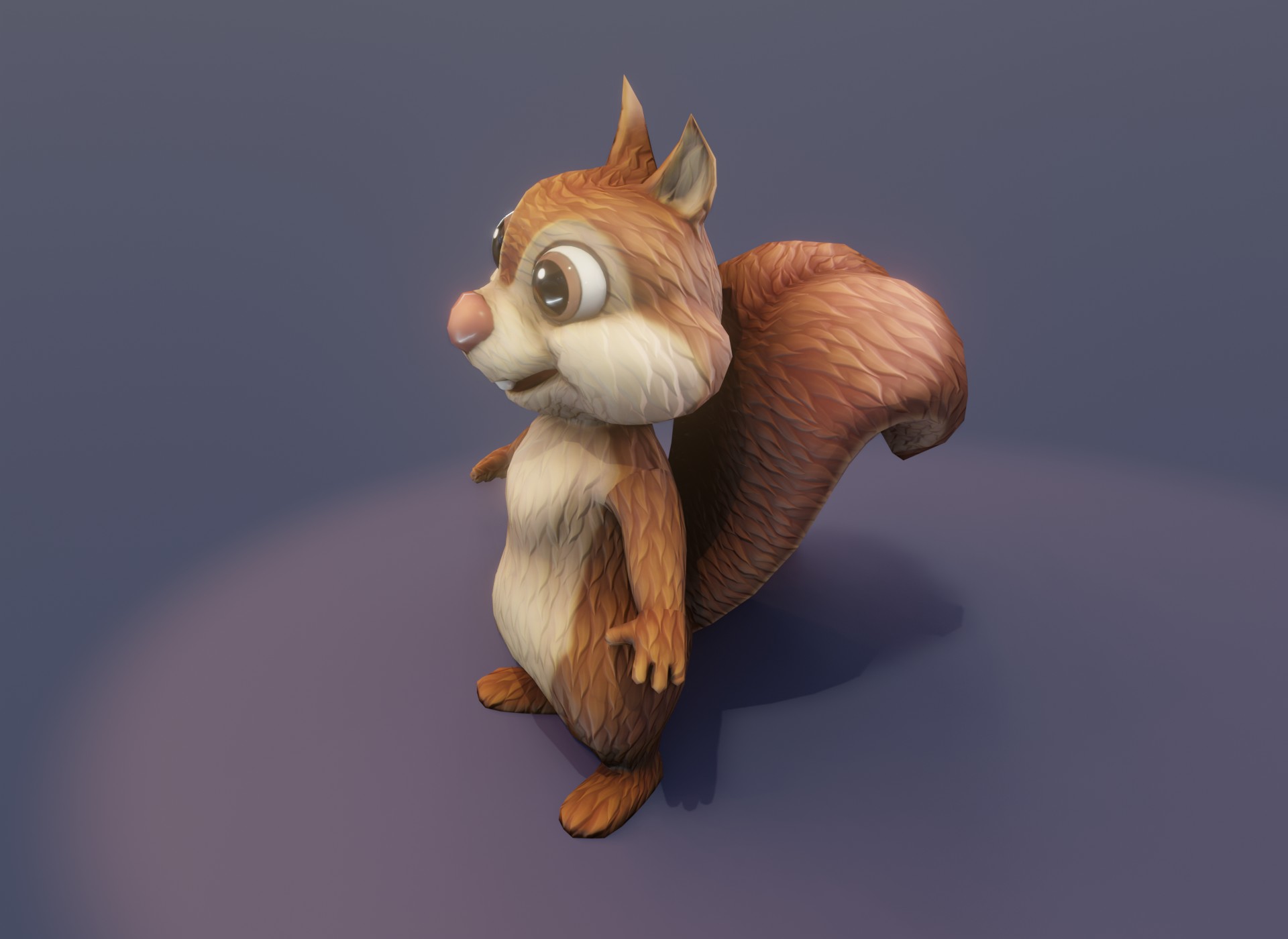 Cartoon Squirrel Animated 3D Model - FlippedNormals
