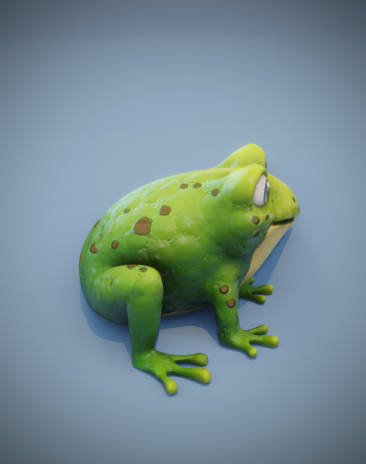 Cartoon Frog 3D Model - FlippedNormals