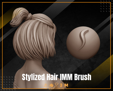 Stylized Hair IMM Brush - FlippedNormals